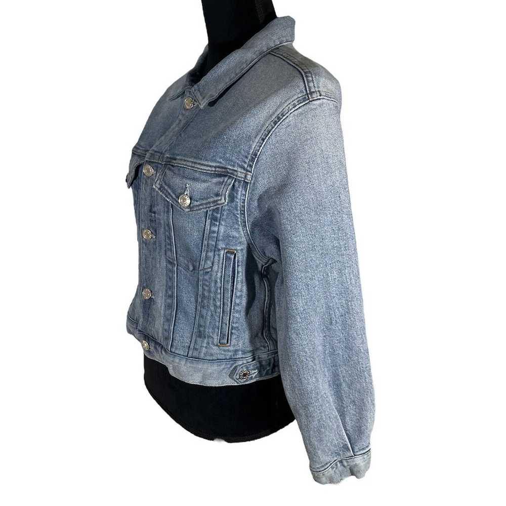 Agolde Shrunken Charli Blue Denim Cropped Jacket … - image 4