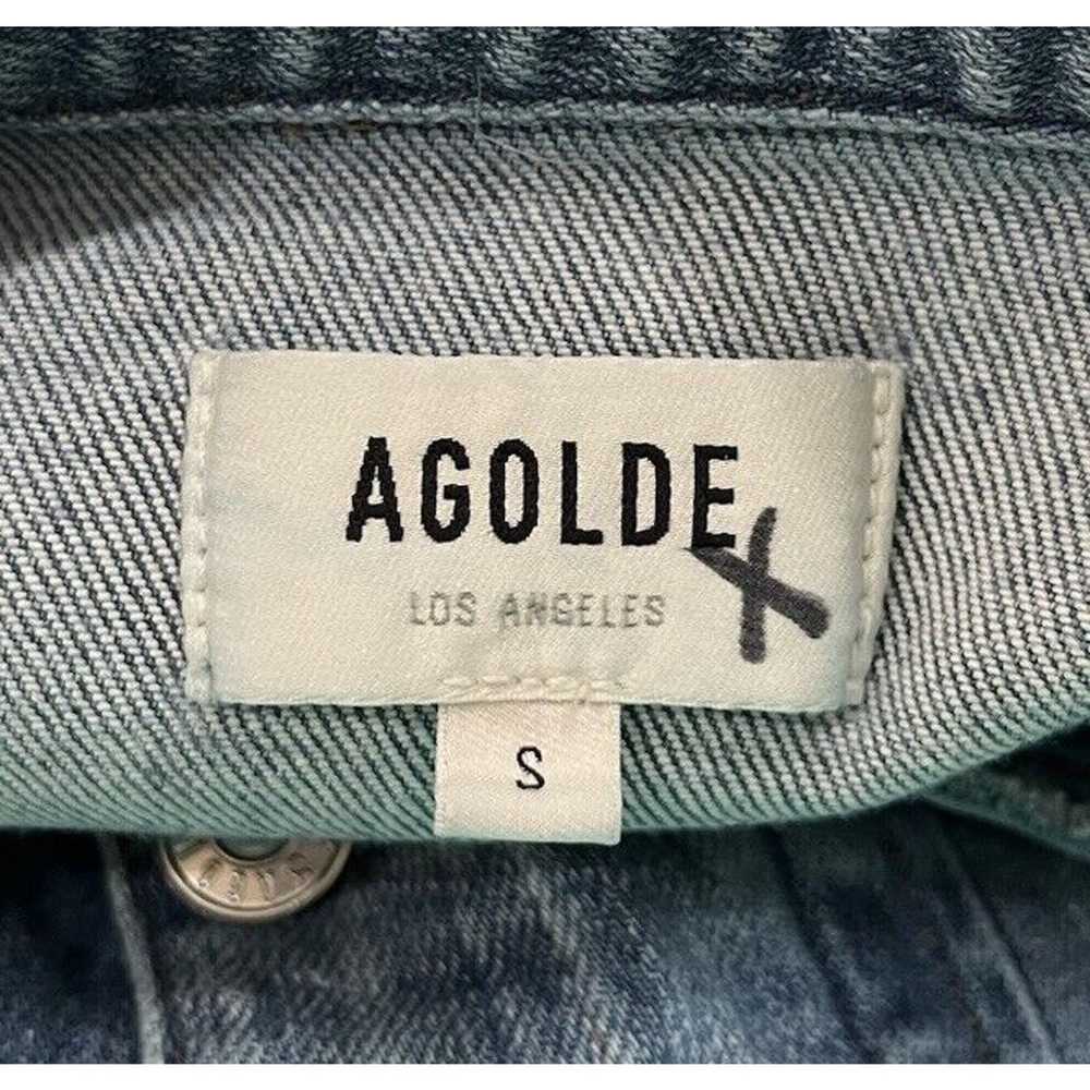 Agolde Shrunken Charli Blue Denim Cropped Jacket … - image 7