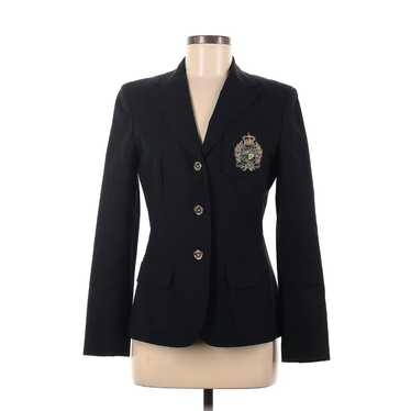 Ralph Lauren Vintage Embroidered Crest Blazer Bla… - image 1