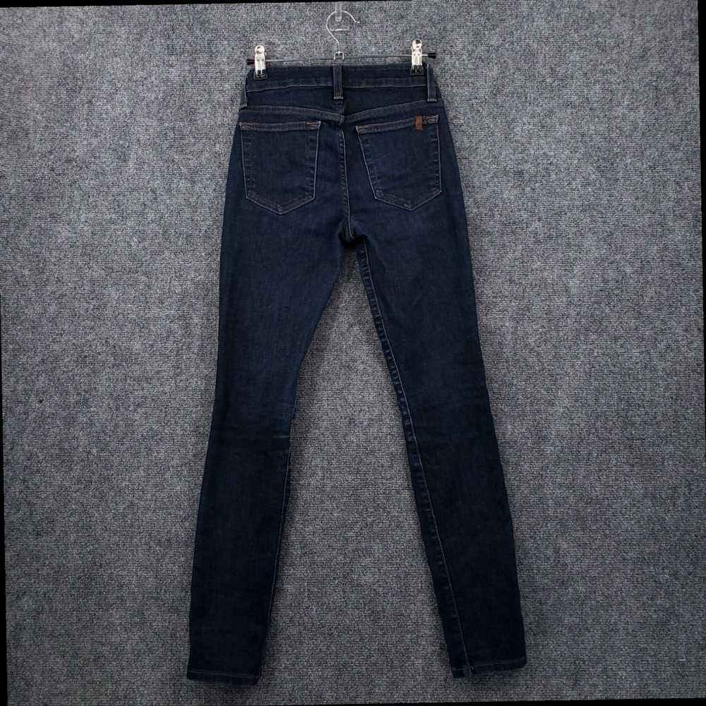 Vintage Fashionable Dark Wash Blue Denim Mid-Rise… - image 2