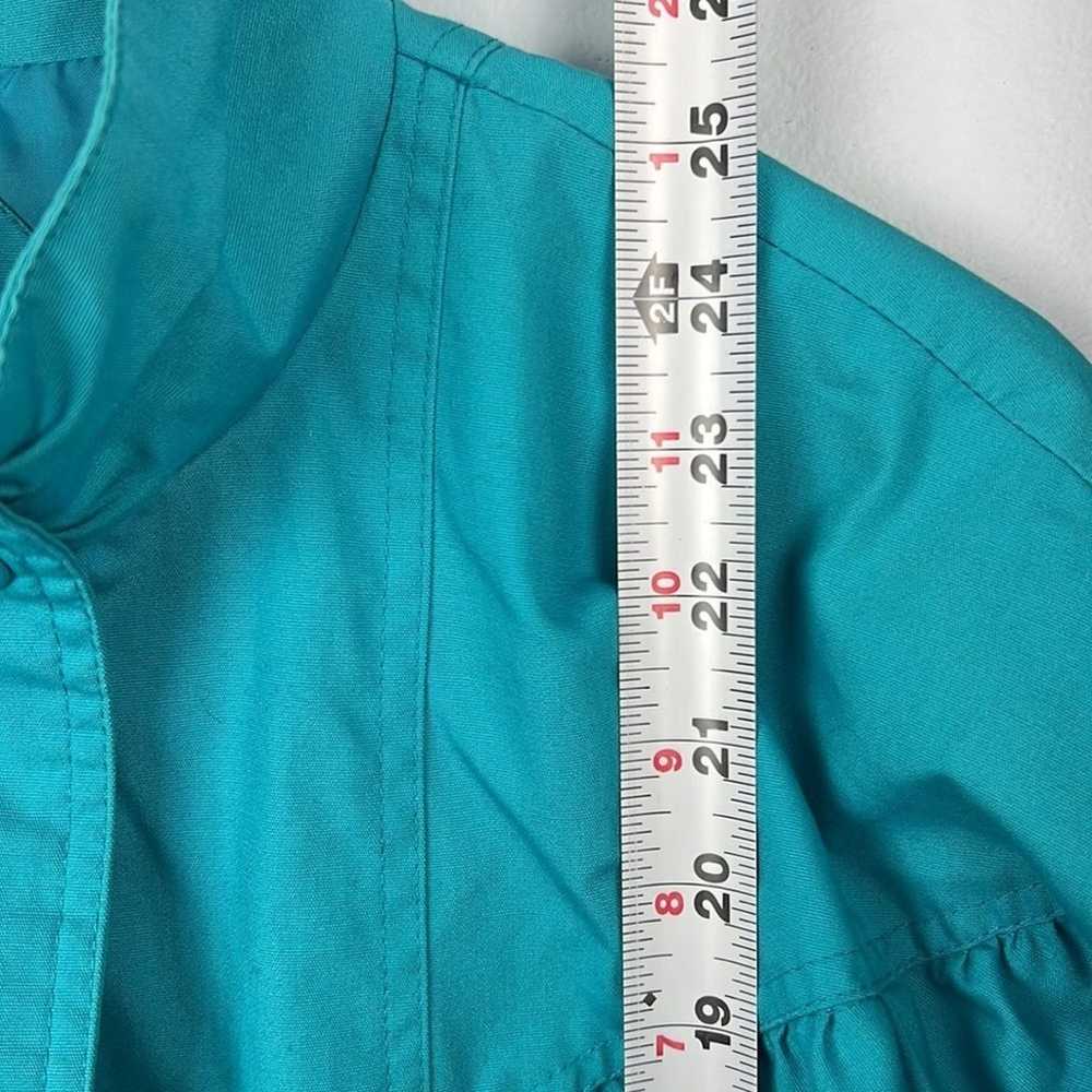 Fleet Street Vintage teal zipper front bomber jac… - image 5