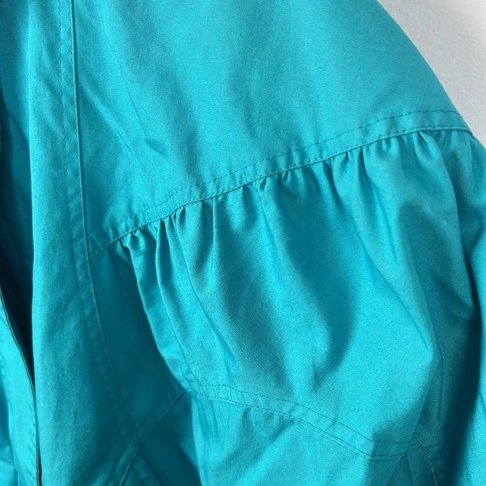 Fleet Street Vintage teal zipper front bomber jac… - image 6