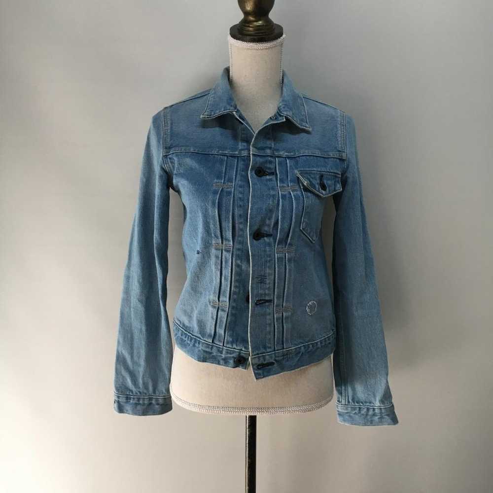 KURO Black Denim Jacket USED - image 1