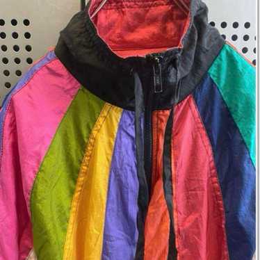 Vintage nylon jacket blouson jumper flashy - image 1