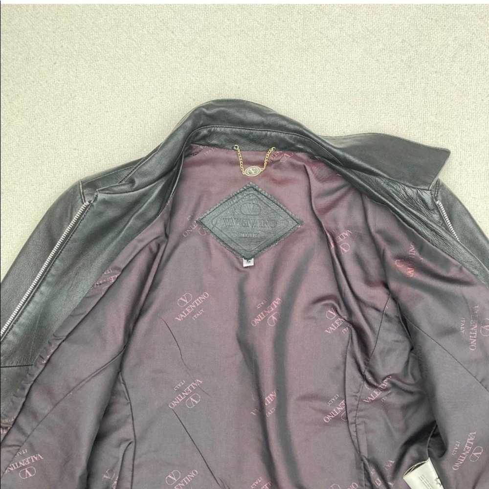 Authentic Valentino Vintage Leather Jacket Women'… - image 4