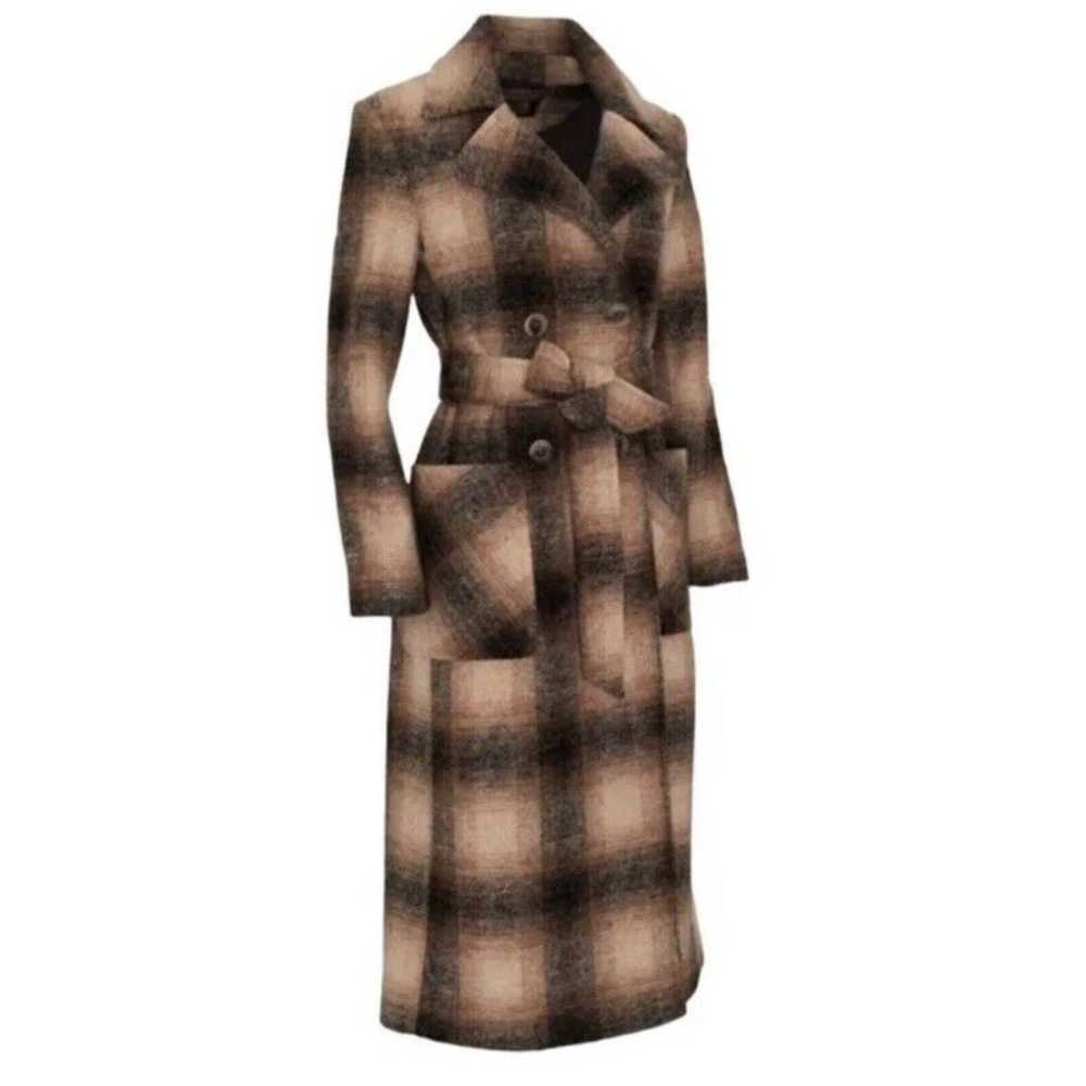 PENDLETON Aurora Plaid Wool Blend Wrap Coat Mediu… - image 1