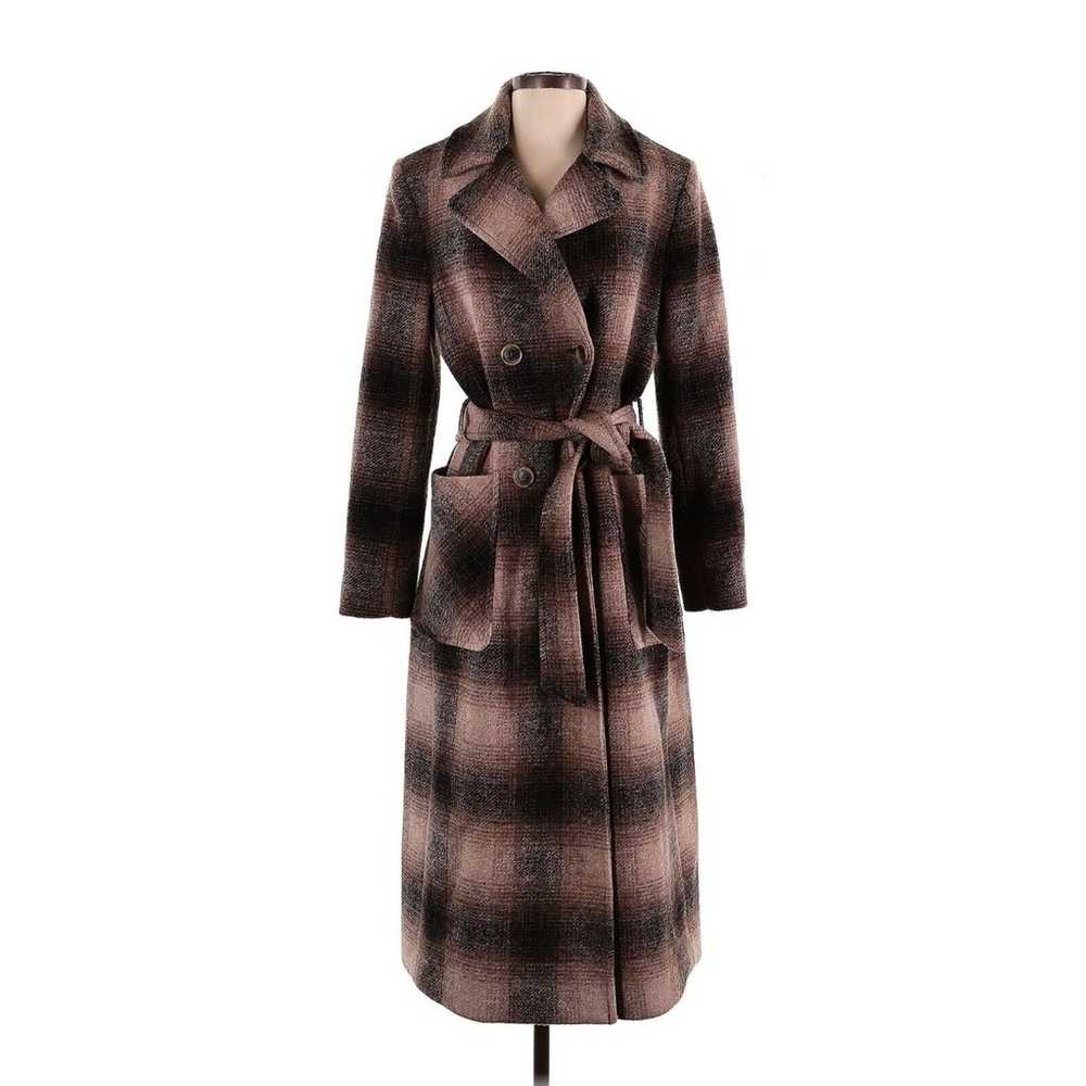 PENDLETON Aurora Plaid Wool Blend Wrap Coat Mediu… - image 2