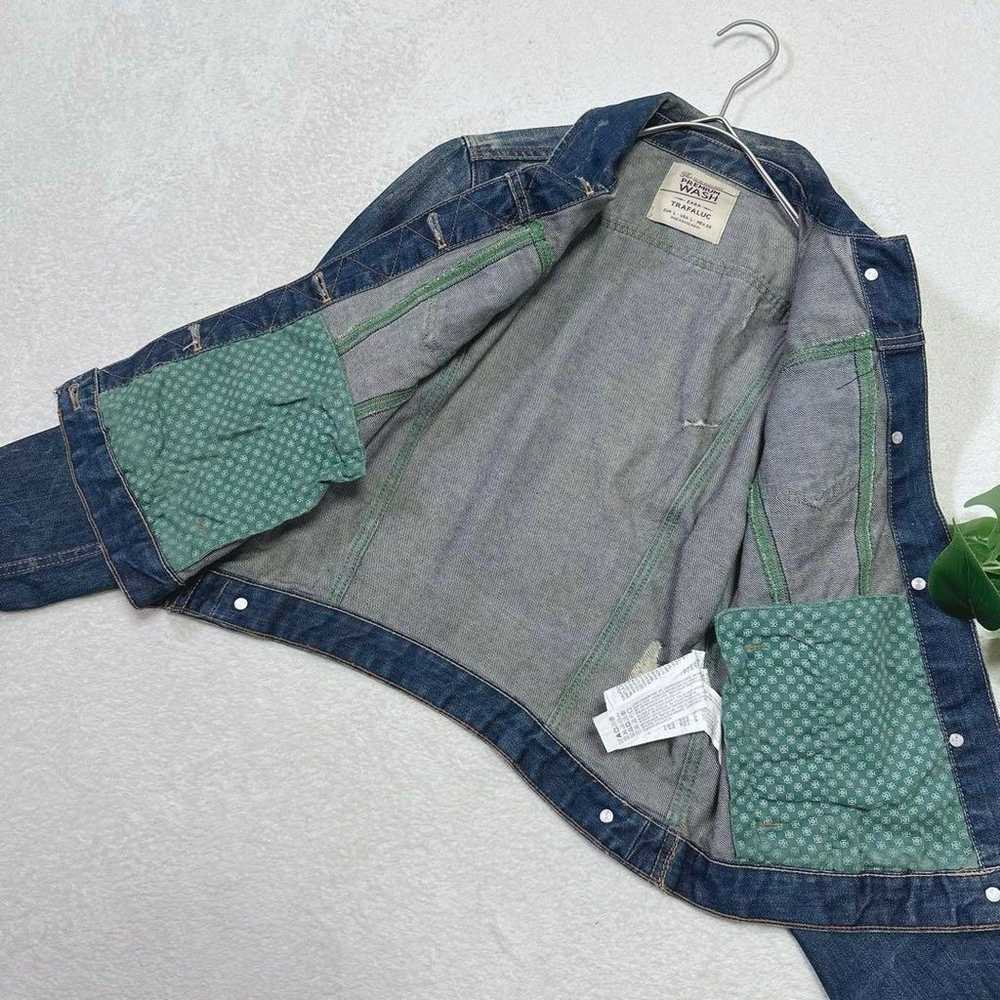 ☆Good Condition☆ ZARA Denim Jacket L Size with Di… - image 7