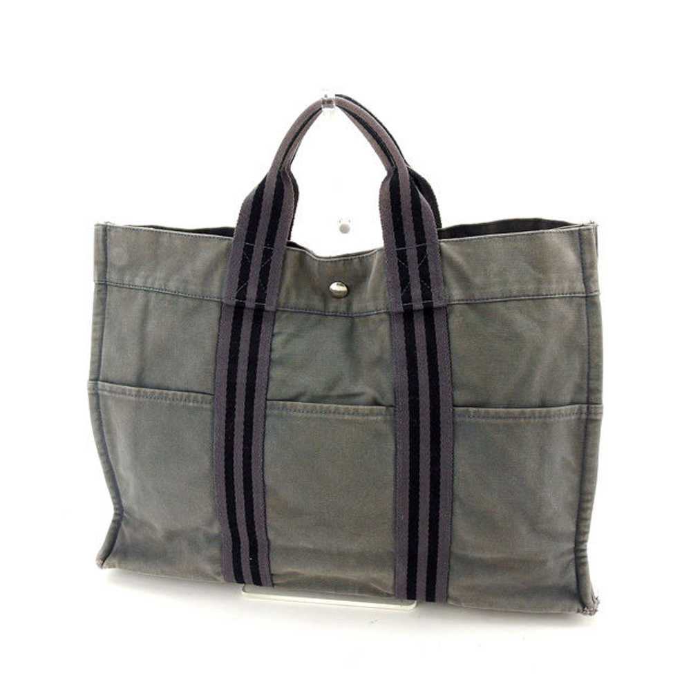 Hermes Tote Bag Back Handbag Mm Fool Toe Gray Bla… - image 1