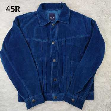 Rare 45R 908G Indigo Velour Jacket Size 3 - image 1