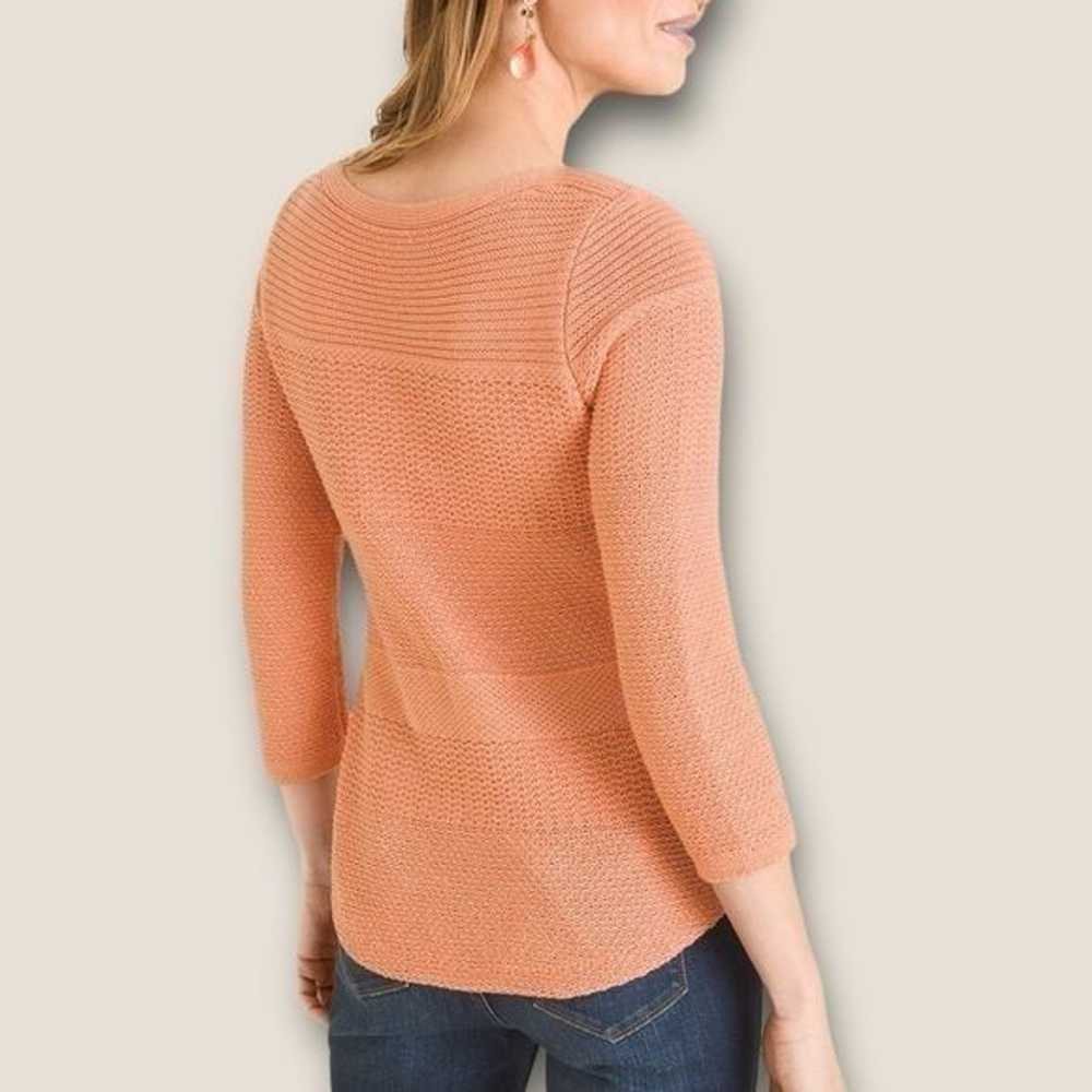 Chicos Chico’s Textured Mix Pullover Clay 1 - image 5