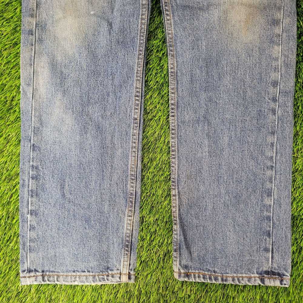 Levi's LEVIS 505 Straight Jeans 34x30 Faded Blue - image 10