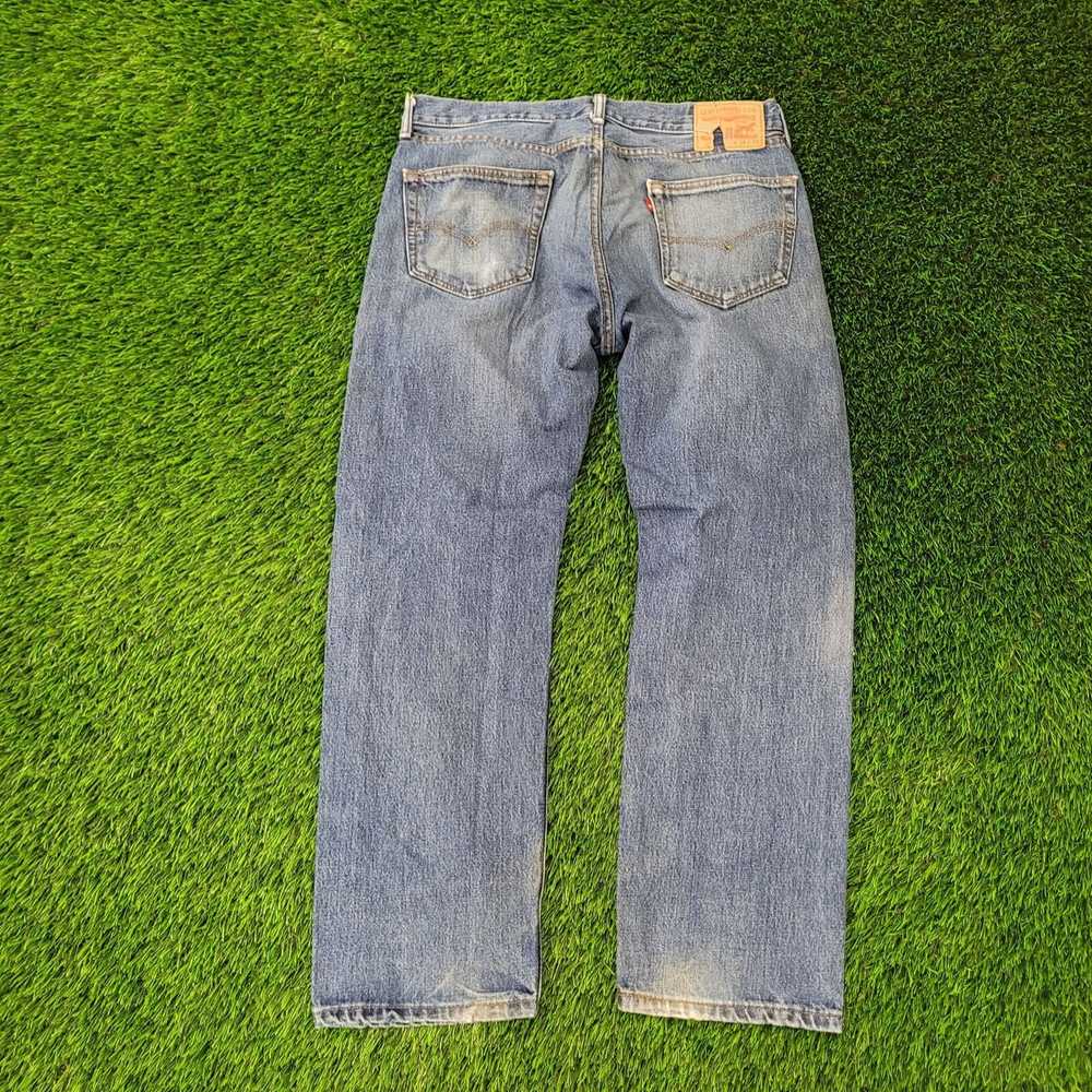 Levi's LEVIS 505 Straight Jeans 34x30 Faded Blue - image 2