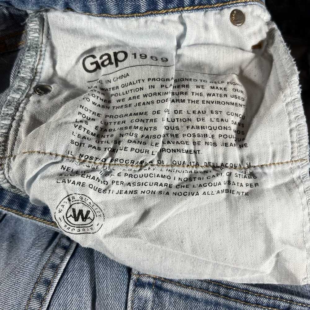 Vintage the gap 1969 bootcut light blue jeans wom… - image 8