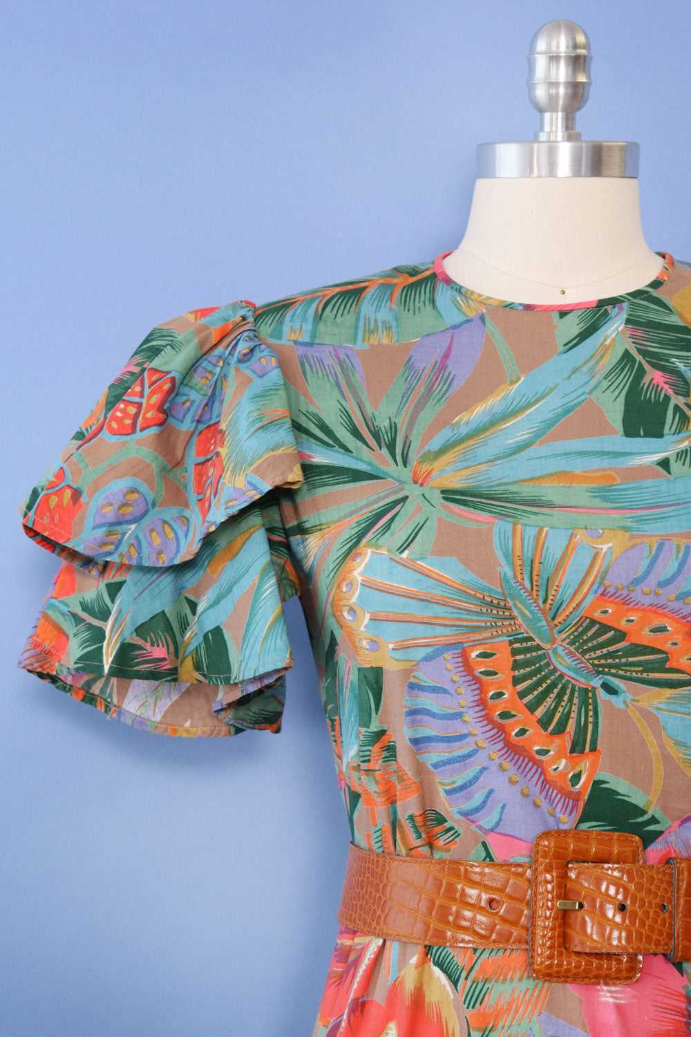 Tropical Dream Dropwaist Ruffle Dress S - image 2