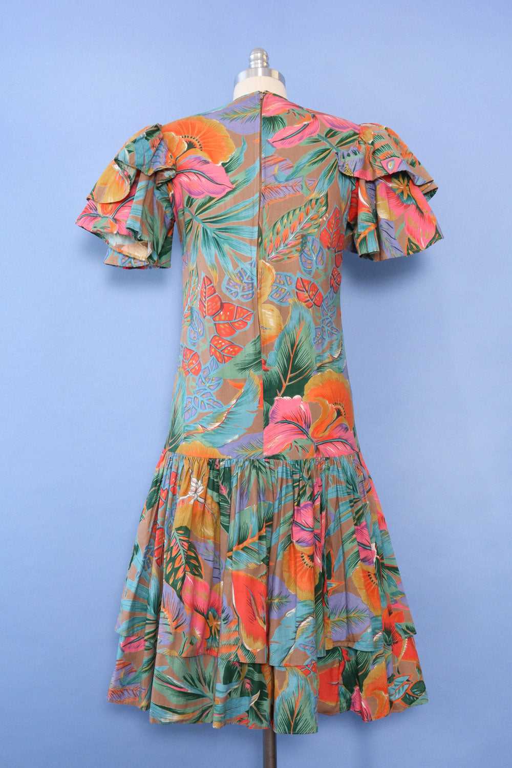 Tropical Dream Dropwaist Ruffle Dress S - image 4