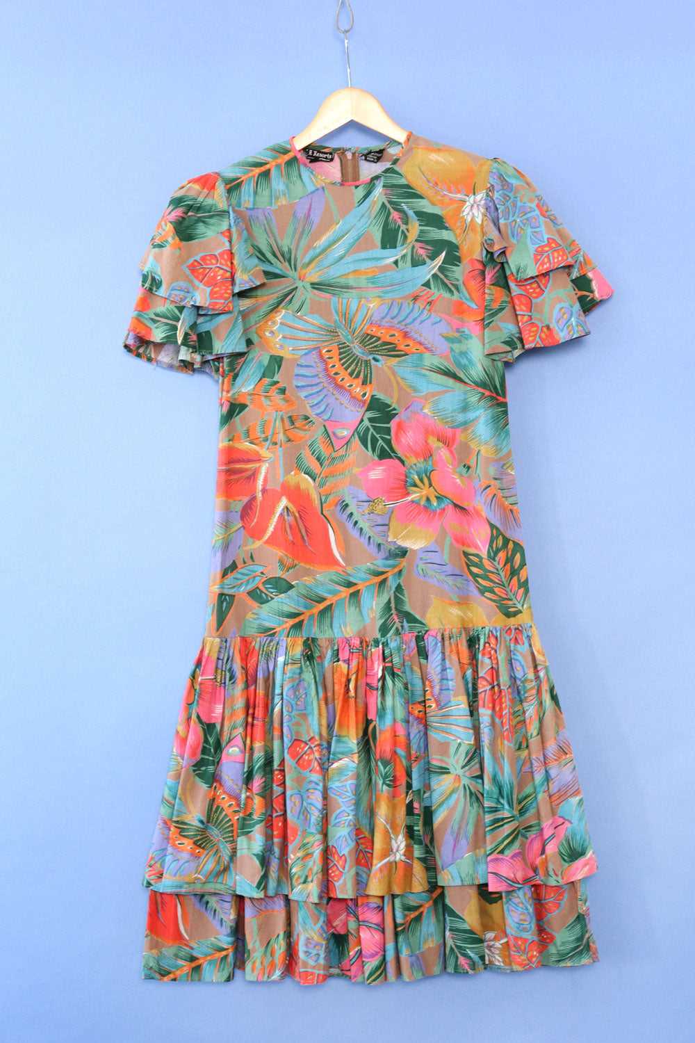 Tropical Dream Dropwaist Ruffle Dress S - image 6