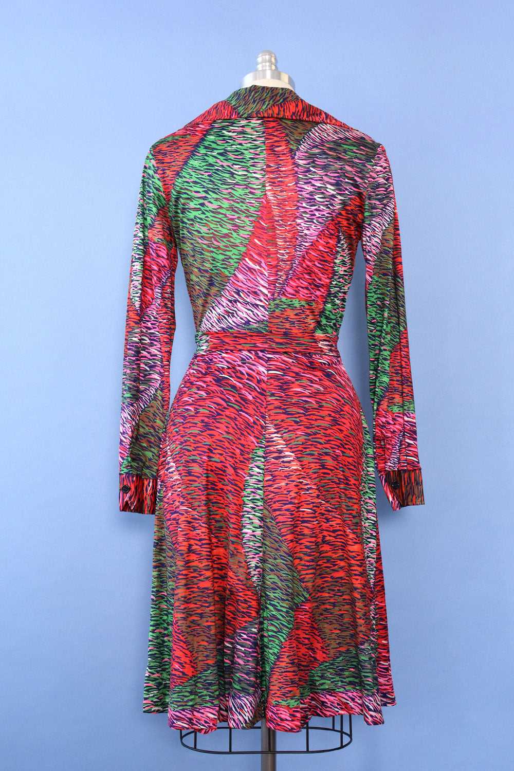 Abstract Expressionist Collared Dress M - image 3