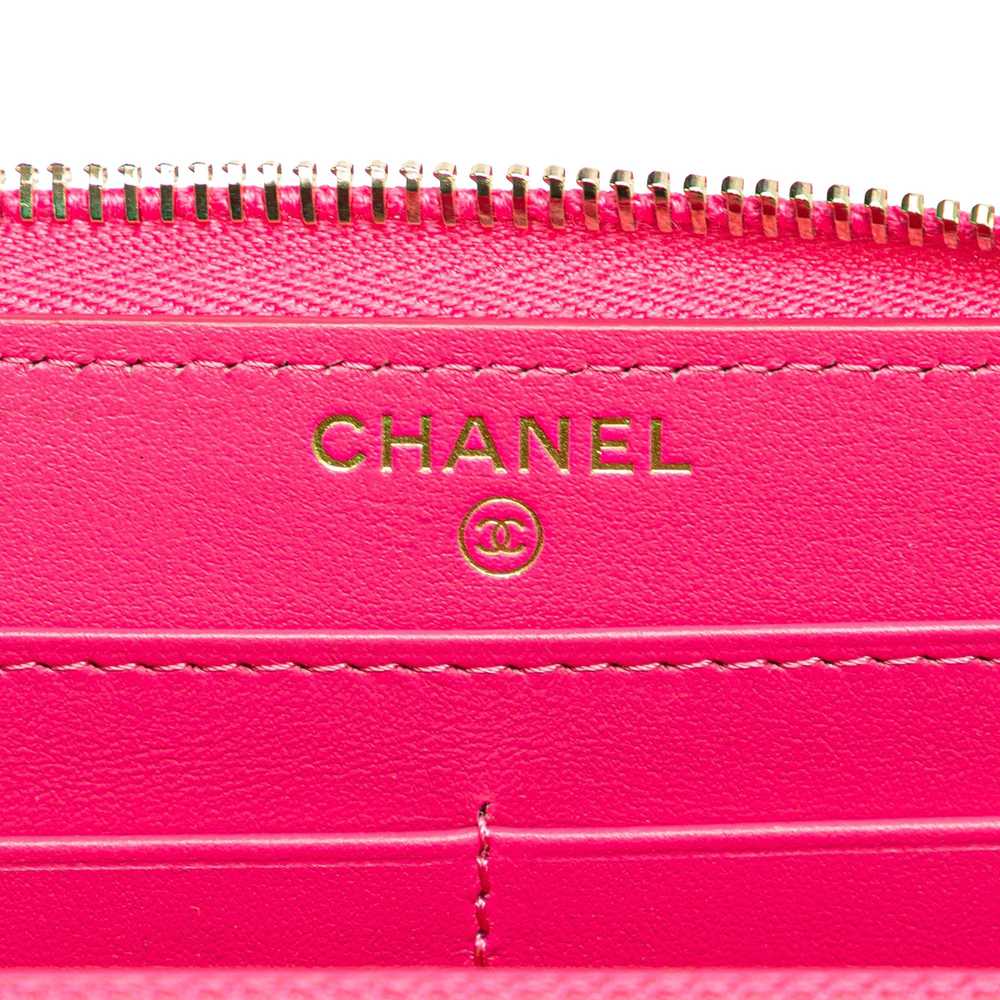 Product Details Chanel Pink Camelia Embossed CC C… - image 8