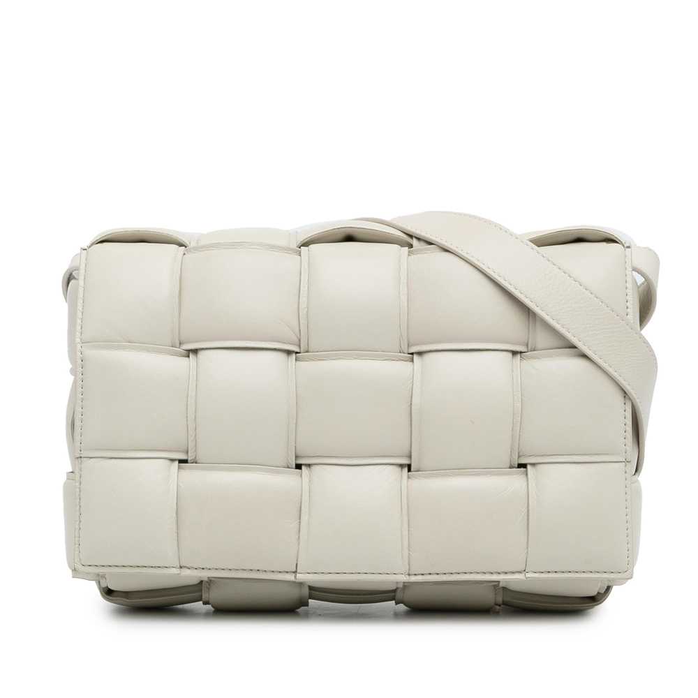 Product Details Chanel White Calfskin Intrecciato… - image 1