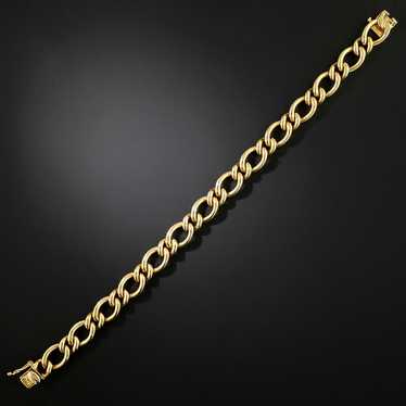 Vintage 1980s Heavy Curb Link Bracelet - image 1