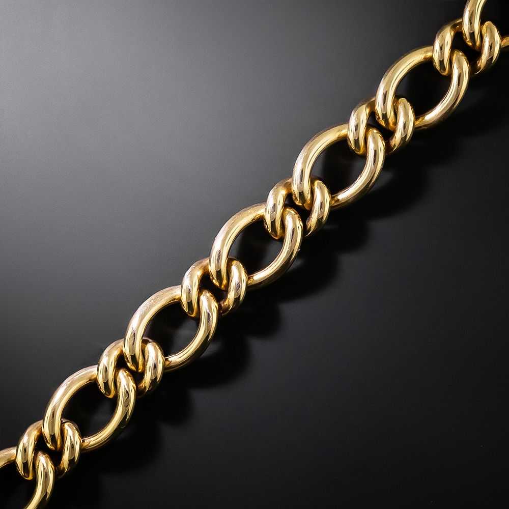 Vintage 1980s Heavy Curb Link Bracelet - image 2