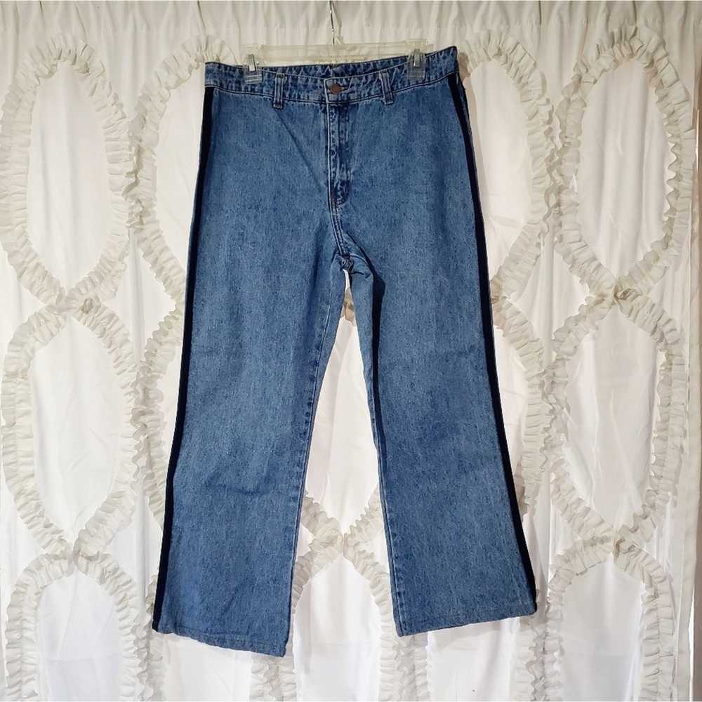 Vintage Outlaw High Waisted Mom Jeans Cropped Fla… - image 1