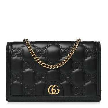 GUCCI Calfskin GG Matelasse Chain Wallet Black - image 1