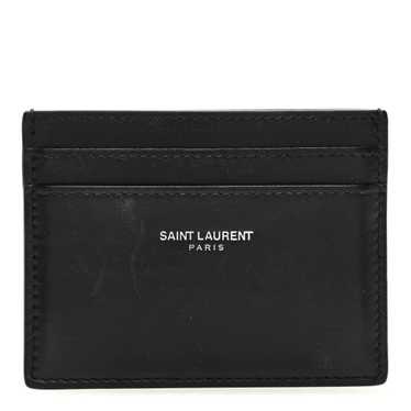 SAINT LAURENT Grain De Poudre Card Case Black - image 1