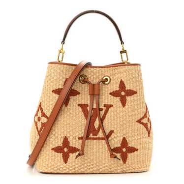 LOUIS VUITTON Raffia Calfskin Monogram Neonoe MM T