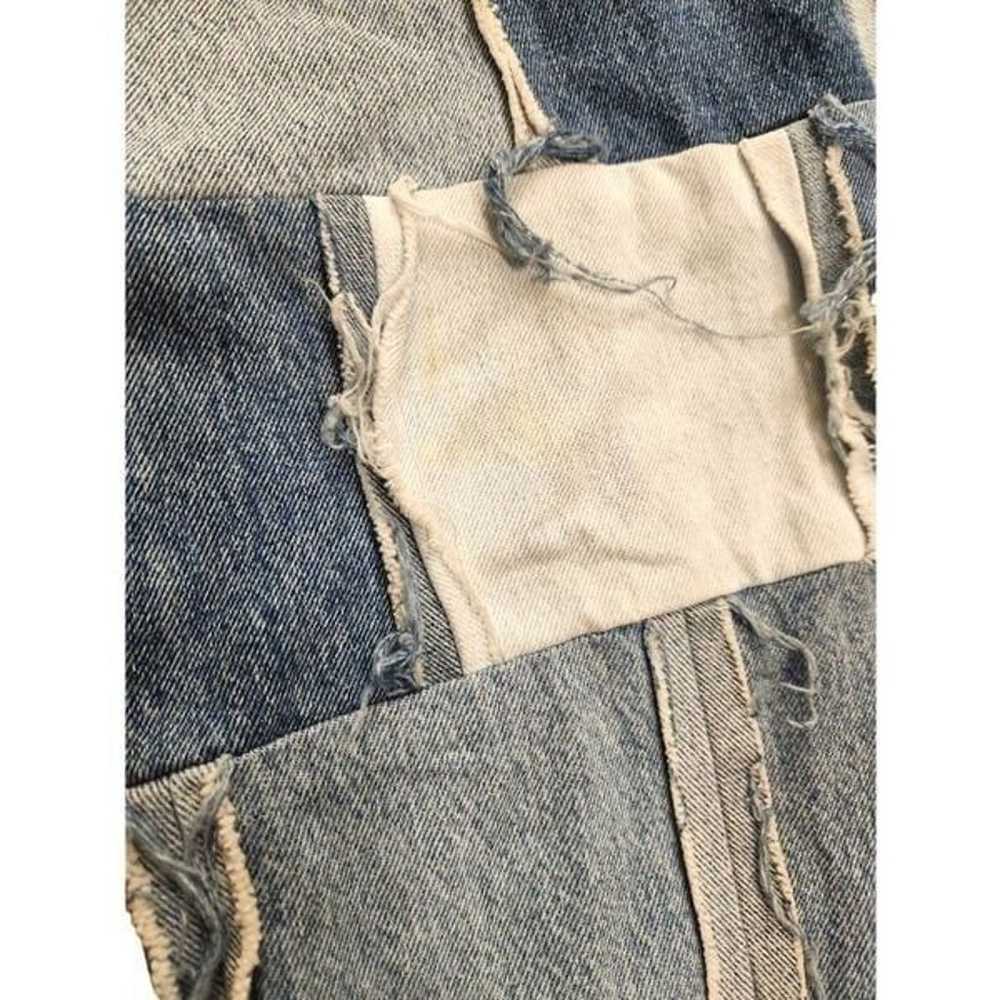 Vtg 80's Patchwork Lee Jeans FLARE unisex 34x30.5… - image 10