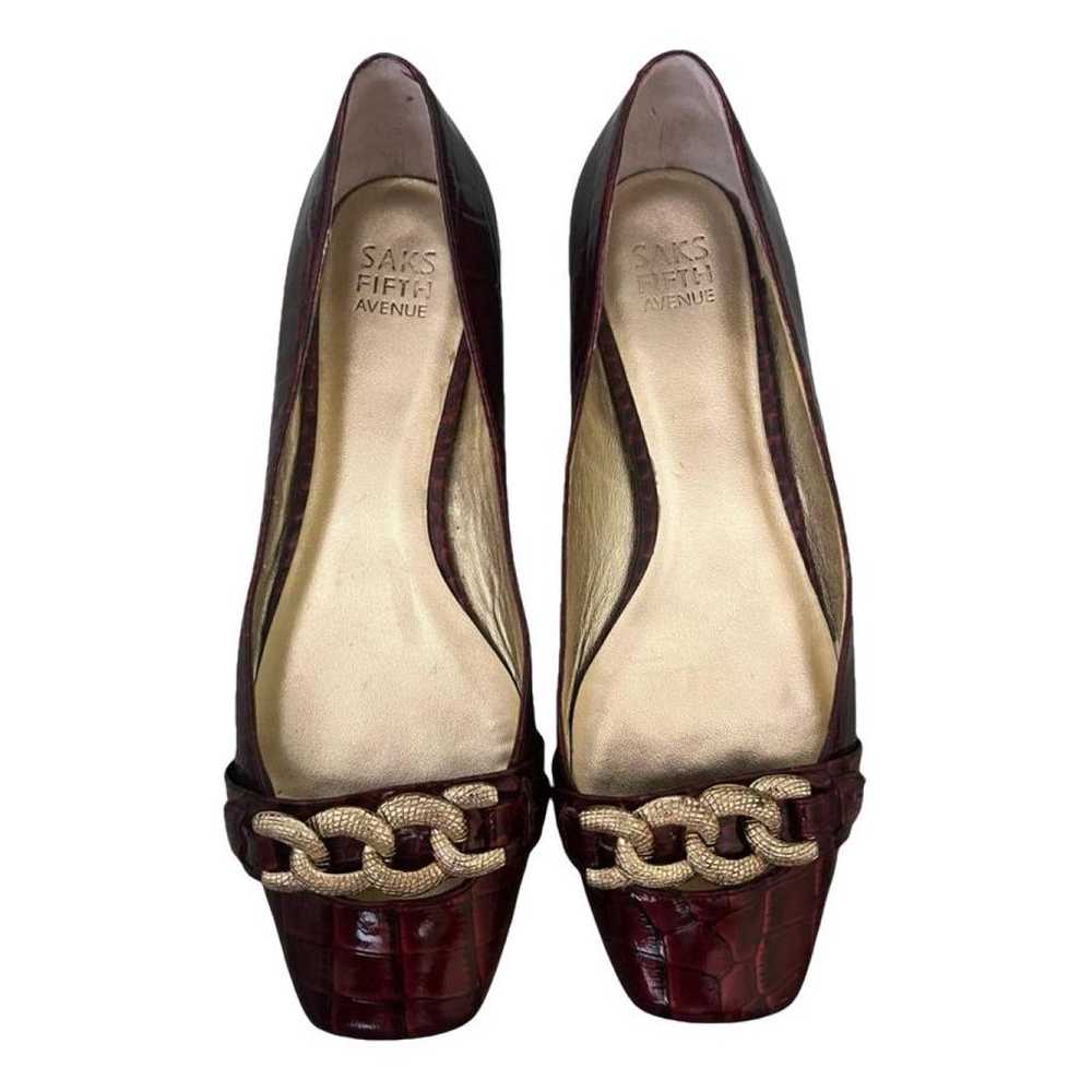 Saks Fifth Avenue Collection Leather flats - image 1