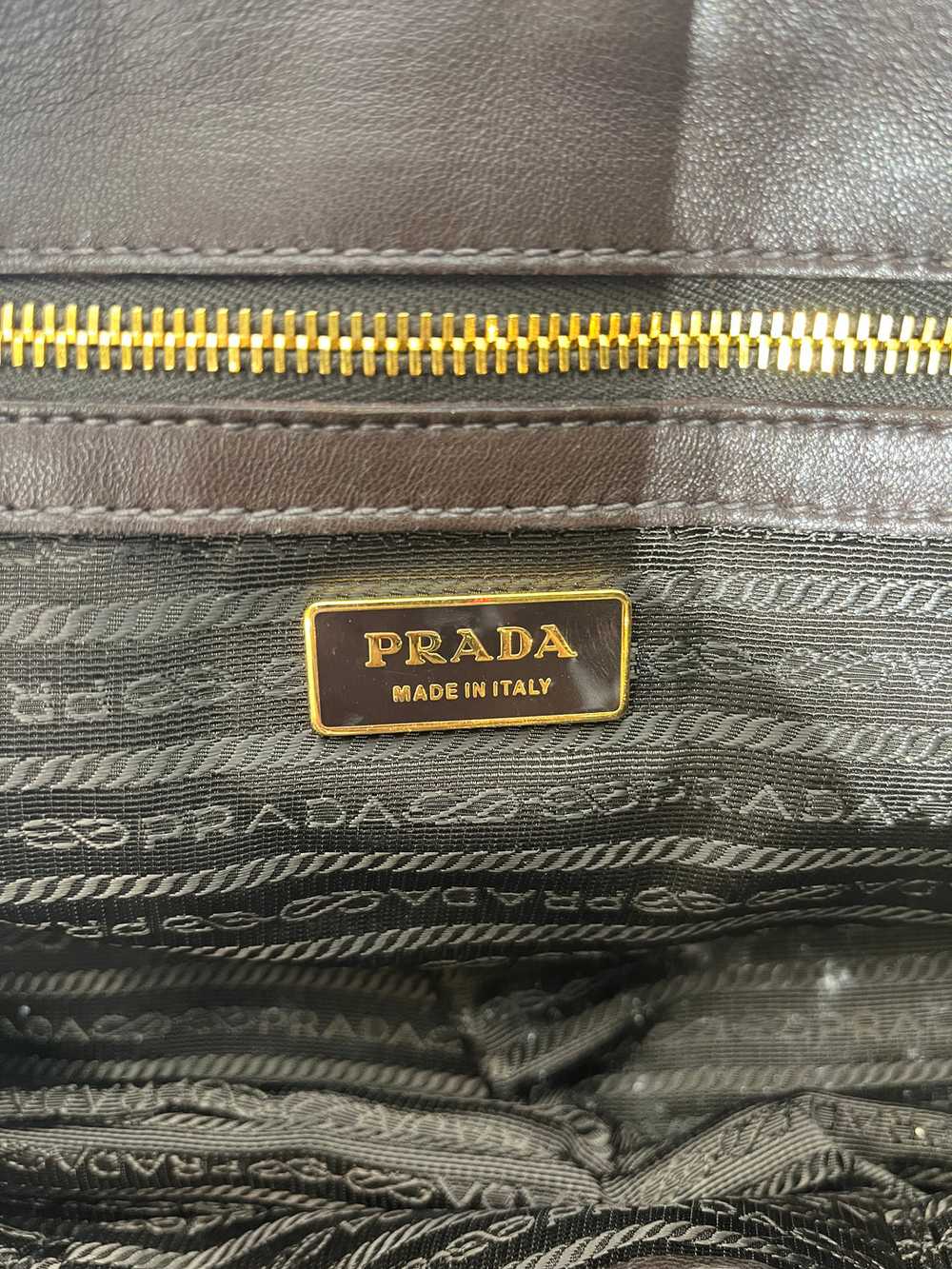 PRADA/Hand Bag/Leather/BRW/NAPPA GAUFRE - image 6