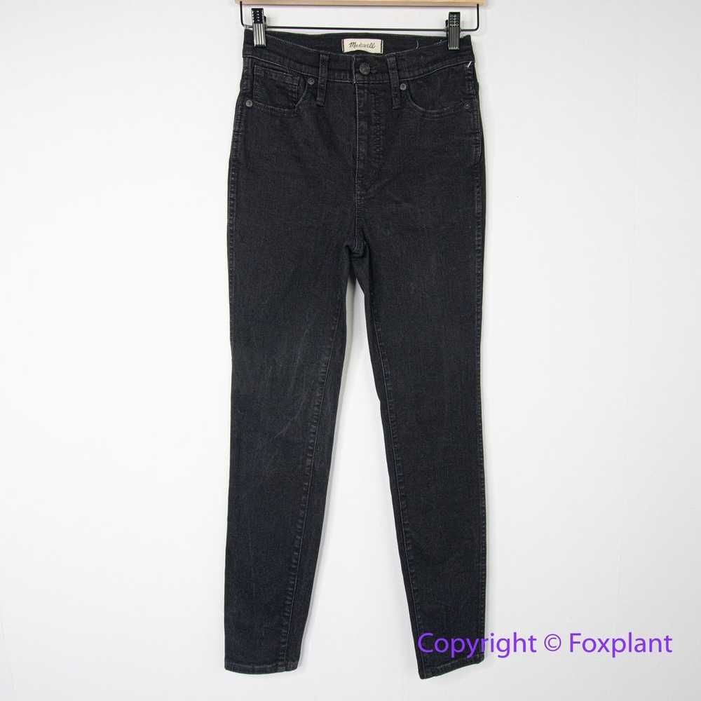 Madewell 10" High-Rise Skinny Jeans in black fros… - image 1