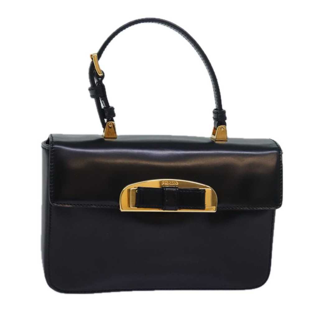 Prada PRADA Ribbon Hand Bag Patent leather Black … - image 1