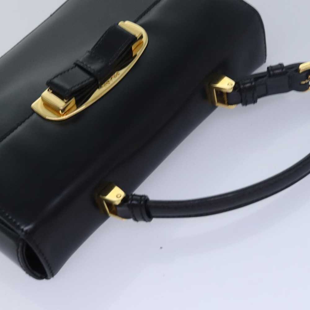 Prada PRADA Ribbon Hand Bag Patent leather Black … - image 6