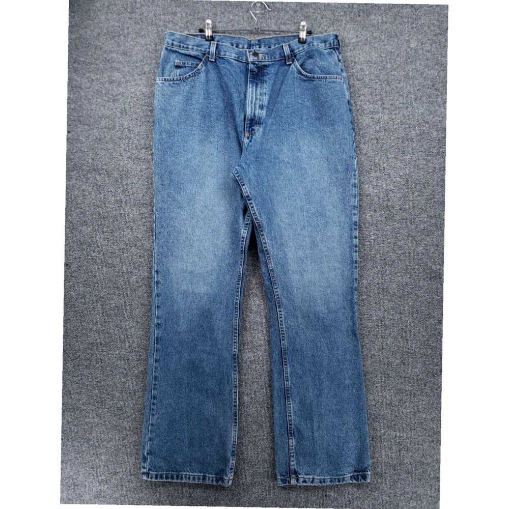 Vintage High Rise Straight Fit Stone Wash Blue De… - image 1