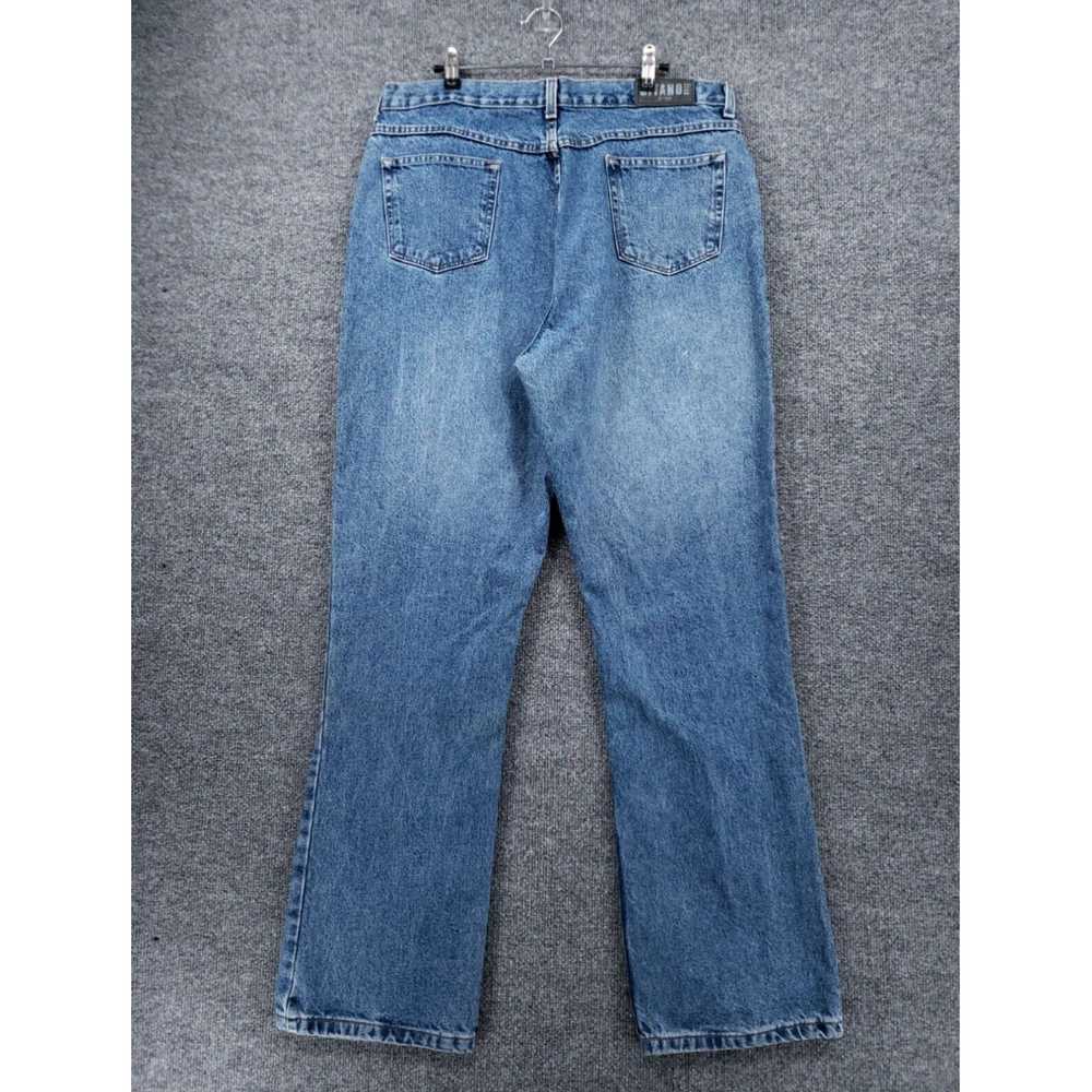 Vintage High Rise Straight Fit Stone Wash Blue De… - image 2