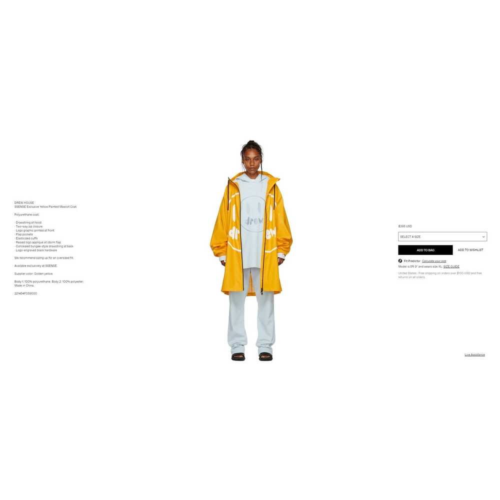 Drew House Drew House Exclusive Yellow Painted Ma… - image 2