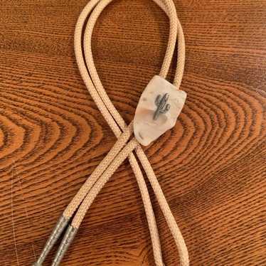 Vintage Bolo Tie with Western Motif Clasp - image 1