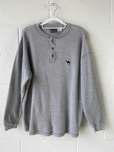 Camel Thermal Henley Shirt - image 1