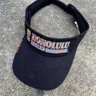 Vintage 00s Honolulu, Hawaii Harley Davidson Visor