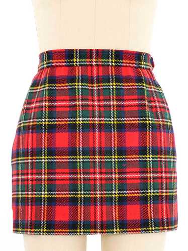 Yves Saint Laurent Plaid Mini Skirt