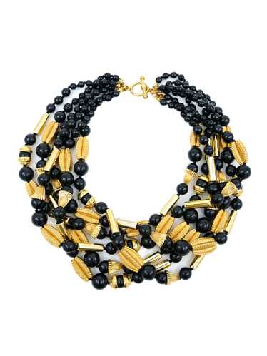 Twisted Multistrand Beaded Necklace