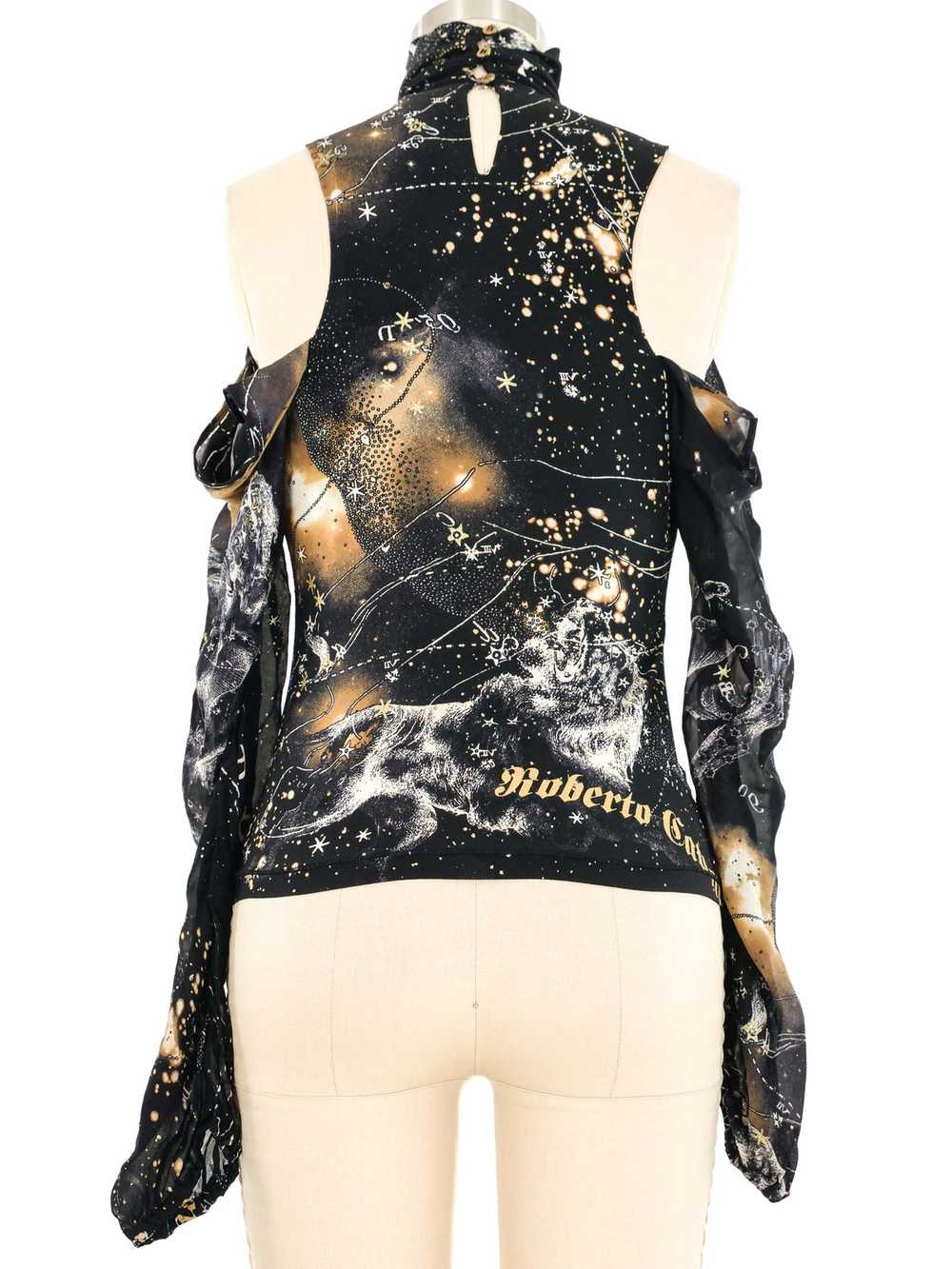 2003 Roberto Cavalli Zodiac Exposed Shoulder Blou… - image 5