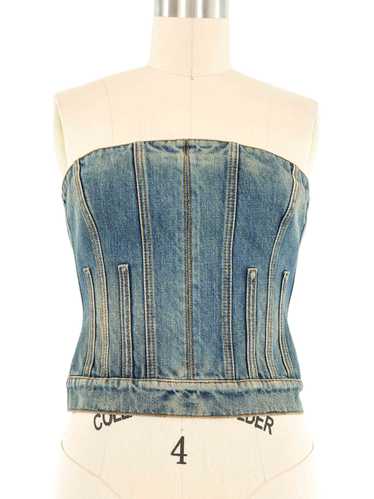 Alexander McQueen Denim Bustier