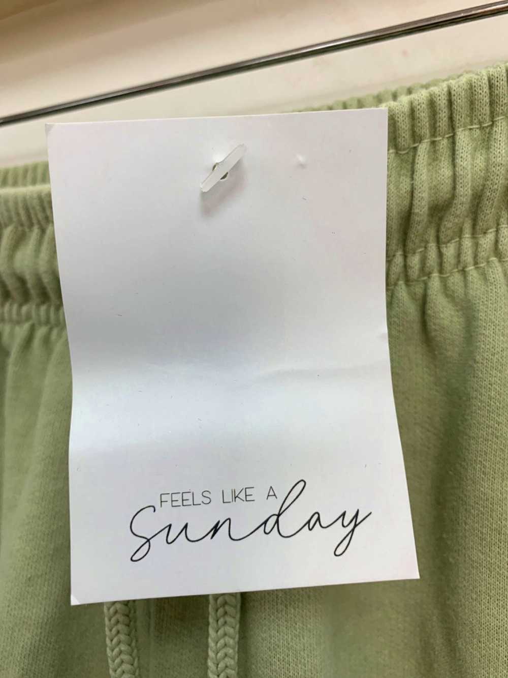 Feels Like a Sunday Green Sweat Shorts UK S - image 3