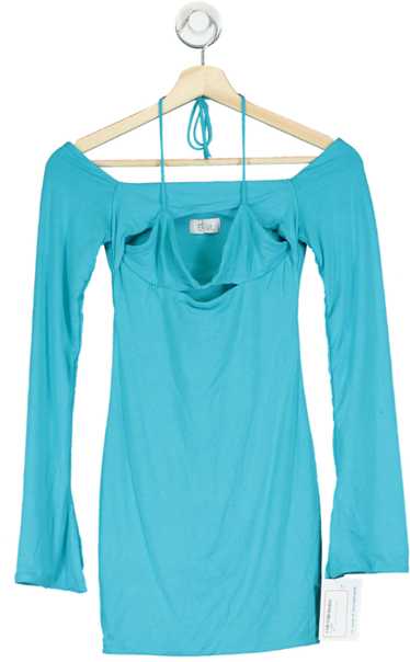 Oh Polly Aqua Long Sleeve Mini Dress UK 8