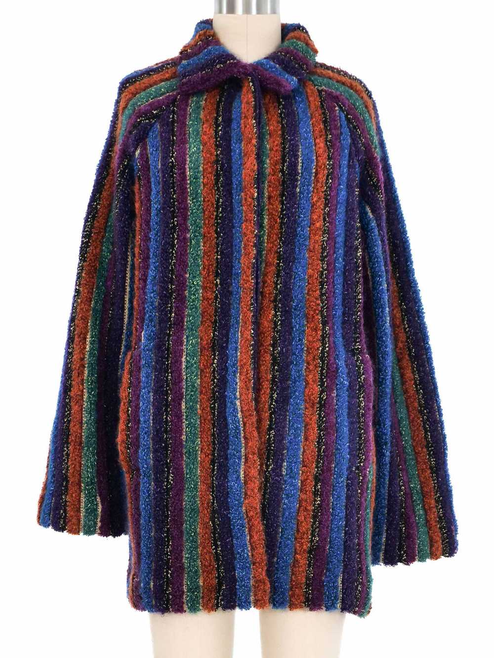 Missoni Textured Striped Button Front Sweater - image 1