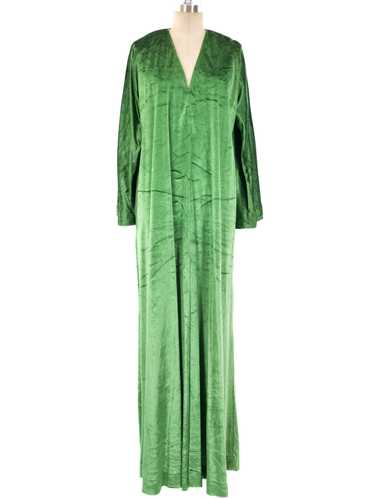 Halston IV Green Velvet Caftan